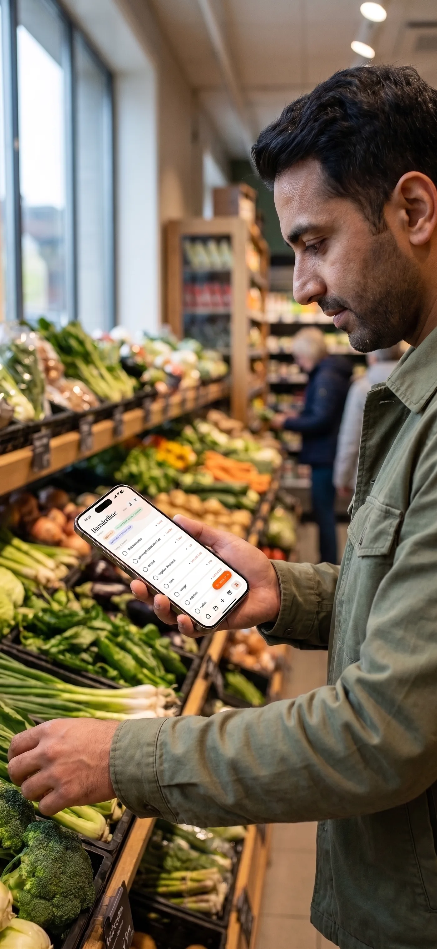 Handleliste i butikken